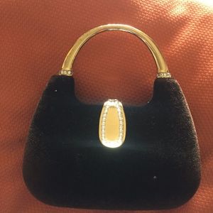 Velvet handbag for going out on the town!